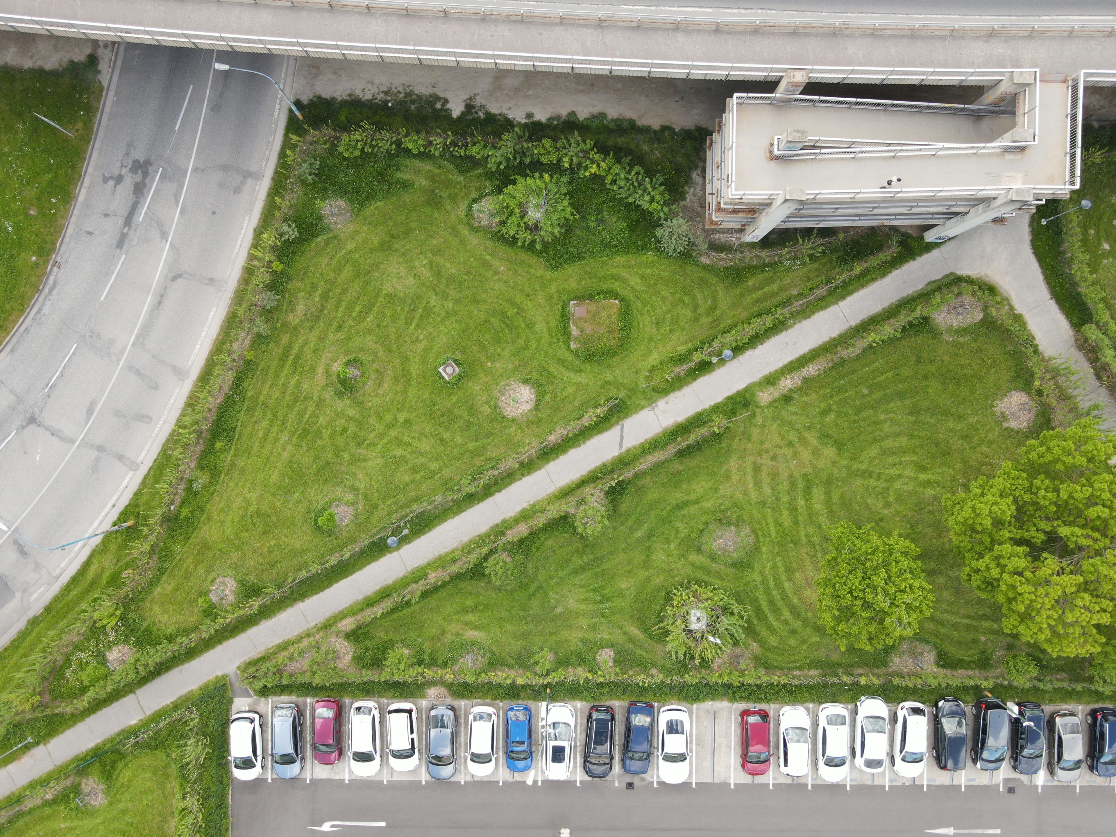 Mestský ovocný sad - pohľad zhora